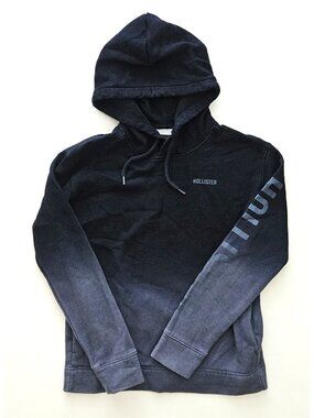 Hollister Mens XS Navy Ombre Pullover Hoodie Sweatshirt